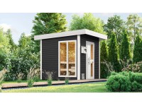 Weka Design-Saunahaus Kuopio 1 Technikpaket 1 Anthrazit 263 x 298 cm Weka Design-Saunahaus Kuopio 1 Technikpaket 1 Anthrazit 263 x 298 cm