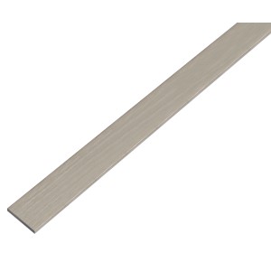 Barra piatta autoadesiva in alluminio effetto acciaio inox scuro, lunghezza 1000 mm.