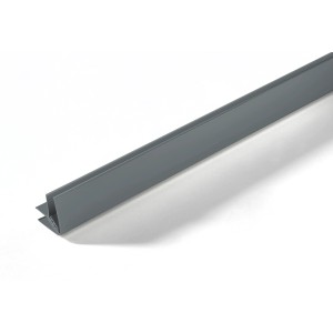 Listello angolare Grosfillex Cold Grey, 260 cm, a clip per pannelli.