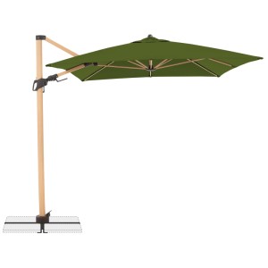 Doppler Ampelschirm D.832 Aluminium Kiwi, 300x220 cm, mit Kurbel und drehbarem Schirm.