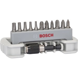Set di inserti per avvitatori Bosch Pro Extra Hard, 11 pezzi con supporto, varie misure.