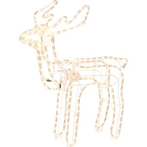 OBI figura renna LED, illuminata bianco caldo, con corna. Ideale per decorazioni natalizie esterne e ingresso.