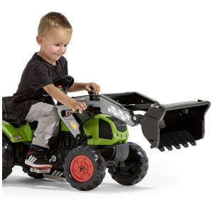 Falk SuperLoader caricatore frontale su trattore taglia M per bambini in giardino.