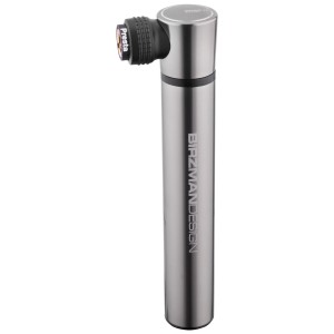 Birzman Mini-Apogee Pumpe aus Aluminium für Presta- und Schrader-Ventile.