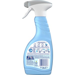 Febreze Spray Tessuti Lenor Fresco Primaverile 500ml, flacone azzurro.
