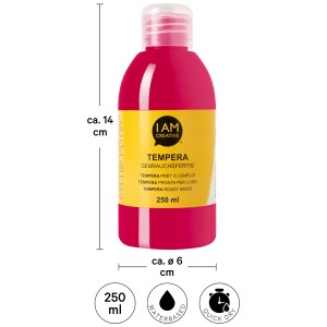 I Am Creative Temperafarbe Magenta, 250ml Flasche, gebrauchsfertig für Kratzbilder.