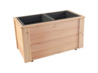 Blumenkasten Lärche inkl. 2 Pflanzeinsätze (HxBxT) 39 x 38 x 69 cm
