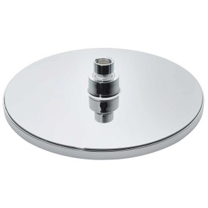 Soffione doccia cromato Diaqua Runda, Ø 25 cm, con un getto per doccia.