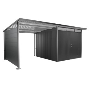 Tetto laterale Biohort per casetta da giardino AvantGarde A3/A7, taglia L, grigio scuro metallizzato.