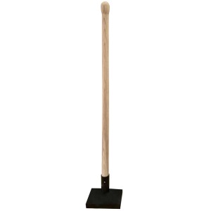 Compattatore per calcestruzzo con manico in frassino, 10x15 cm, per compattare calcestruzzo, ghiaia e terreno.