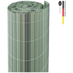 Videx Rügen brise-vue, vert roseau, 180x300 cm, enroulé. Brise-vue balcon pour jardin et balcon.