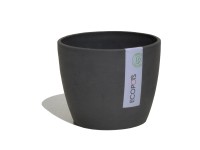 Ecopots Pflanzgefäss Stockholm Dunkelgrau Ø 16 cm / Höhe 12,5 cm