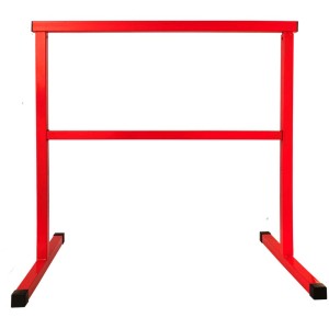Cavalletto Simplex in acciaio rosso, 74x75 cm, ideale per il fai da te.