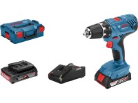 Bosch Akku-Bohrschrauber GSR 18V-21 inkl. 2 x 2,0 Ah Li-Ion Akku und L-Boxx 136