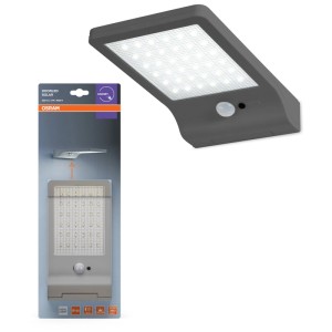 Osram LED per esterni Door Solar, plastica argentata, con sensore di movimento. Ideale come luce notturna.