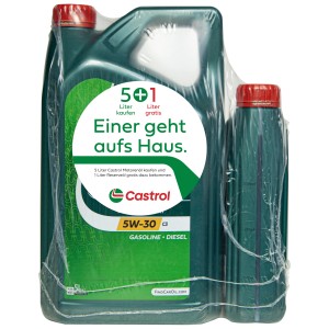 Huile moteur Castrol Magnatec 5W-30 C3, bidon de 5+1 litres pour moteurs essence et diesel.