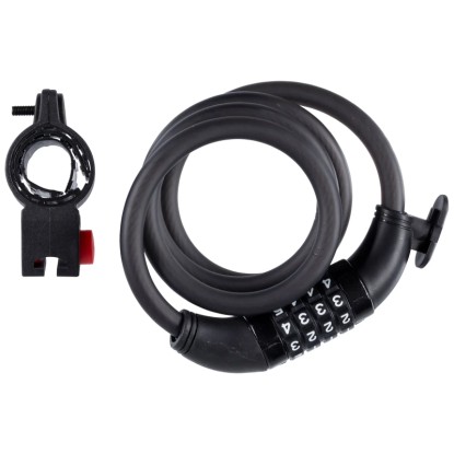 Urban Spiralschloss Schwarz Code und Halterung Ø 10 mm / Länge 100 cm