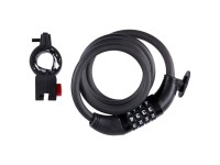 Urban Spiralschloss Schwarz Code und Halterung Ø 10 mm / Länge 100 cm