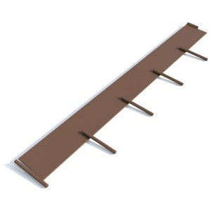 Bordura per prato in metallo verniciato a polvere marrone cioccolato, 10x100 cm, per aiuole e bordure.