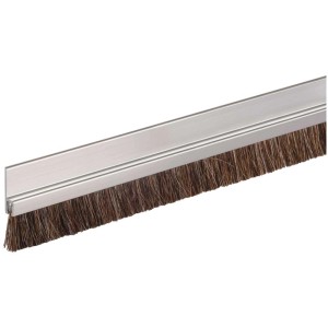 Joint de porte Fix-o-moll avec brosse, aluminium argenté, longueur 1 m. Joints de porte pour intérieur et extérieur.