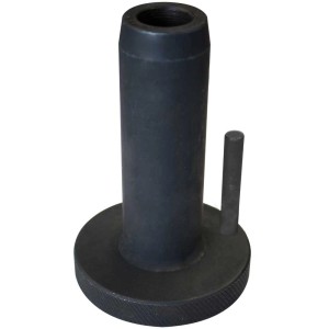 Adaptateur métallique Güde 33 avec goupille, noir, pour le travail du sol. Pour enfoncer les profilés métalliques.