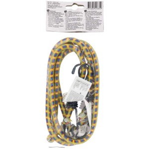 Lot de 2 sandows Cartrend, 80 cm, jaune/bleu, avec crochets, pour sécuriser le chargement dans la voiture.
