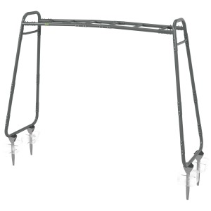Exit Getset Struttura da arrampicata Monkeybar MB300, metallo grigio, con ancoraggi a terra per sport e fitness in giardino.