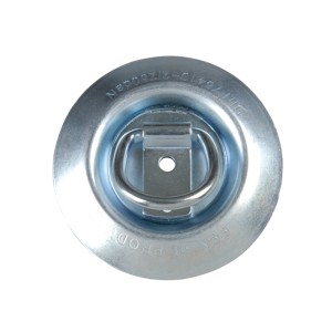 Unitec anello di ancoraggio Basic con anello, anello argentato per fissare il carico nei rimorchi auto.