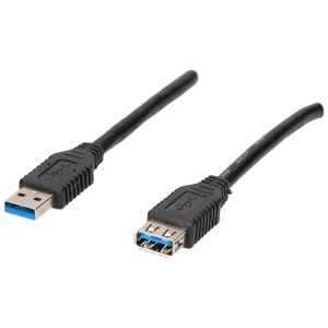 Cavo di prolunga USB 3.0 Schwaiger, 3m, nero, per computer e multimedia.