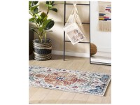Teppich Enayam Kurzflor orientalisches Muster mehrfarbig 60 x 200 cm