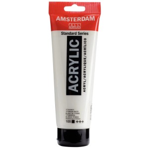 Tube Amsterdam Acrylfarbe Standard Series Titanweiss, 250 ml.