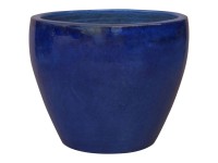 Pflanztopf Terrakotta Glasiert Ø 26 x 23 cm Blau