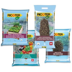 Kit Ricoter pour potager surélevé, 17 pièces : paillis, terreau, compost, drainage pour potagers surélevés et jardinières.
