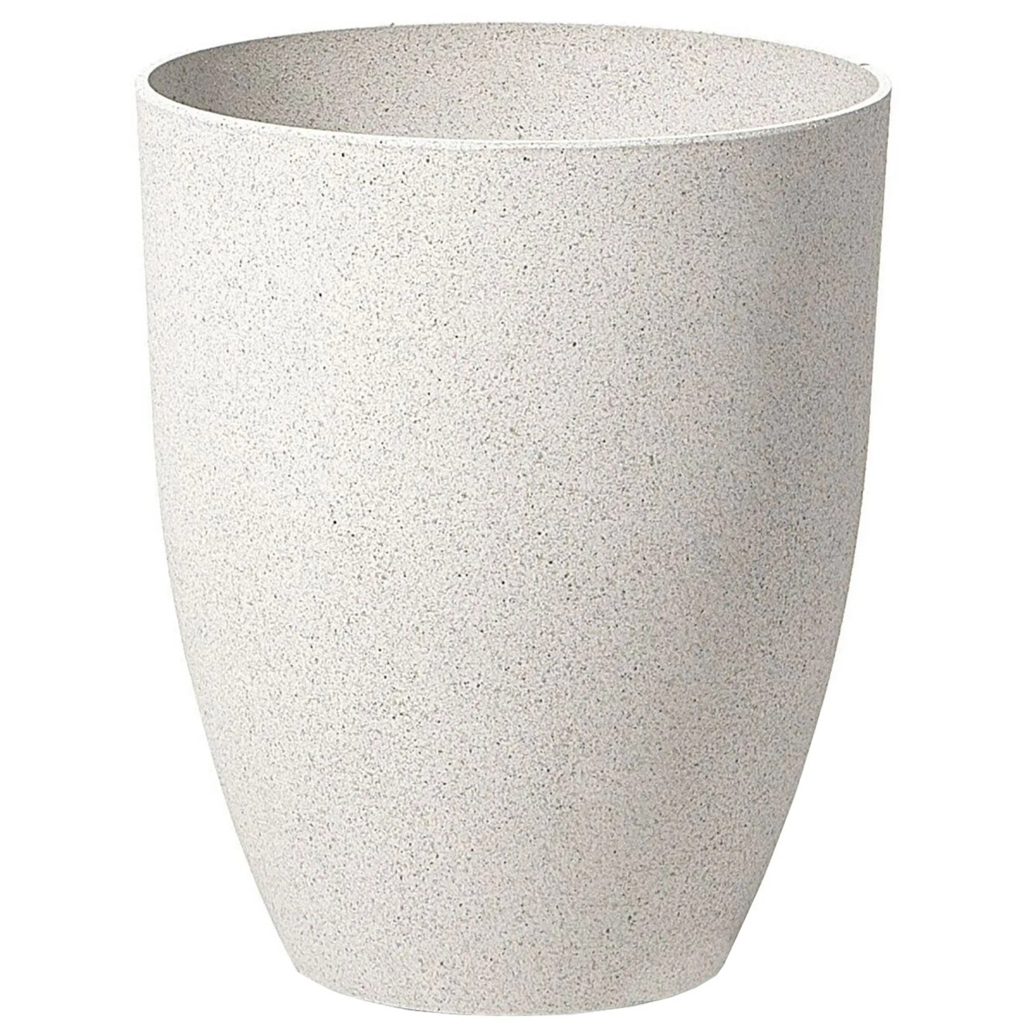 Geli Thermo Plastic CYLINDRO - Vaso Da Fiori Rotondo In Plastica, 50 Cm, Colore Beige Taupe, Resistente Agli Urti Con Fori Di Drenaggio