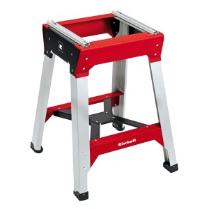 Supporto universale per troncatrice Einhell con guida di montaggio in alluminio e piede regolabile in altezza.