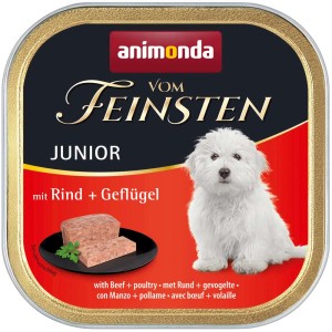 Animonda Vom Feinsten Junior Hundenassfutter mit Rind & Geflügel, 150g