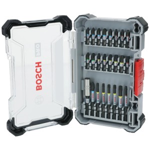 Set di inserti Bosch Professional PRO Impact, 24 pezzi, nella custodia aperta.