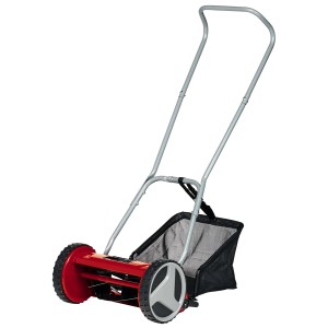 Einhell GC-HM 300 tondeuse à main avec bac, rouge/argent. Tondeuse hélicoïdale manuelle pour petits jardins.