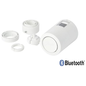Danfoss Home Eco Heizkörperthermostat, Bluetooth, weiss, mit Adaptern zur Heizungs-Installation.