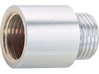 Hahnverlängerung 25 mm Messing verchromt 18,6 mm (Rp 1/2) x 21 mm (R 1/2)