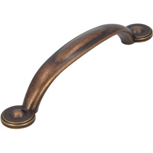 Maniglia per mobili Siro 1916 in metallo effetto ottone antico, interasse 96 mm.