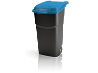 Rotho Abfalltonne Atlas Anthrazit-Blau 100 l