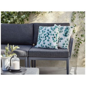 Beliani Cuscini decorativi da esterno Bosque bianco-verde 45 x 45 cm / 2 pz