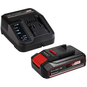 Einhell Power X-Change Batteria 2.5 Ah e caricabatterie per elettroutensili.
