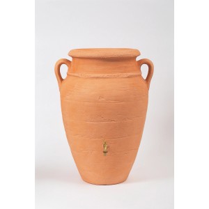 Anfora per acqua piovana Garantia Antik 250 l terracotta con fioriera integrata.