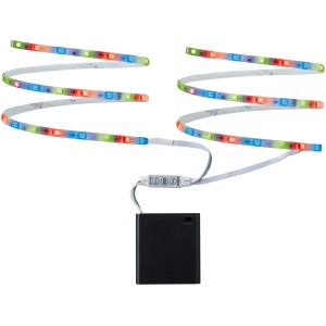 Paulmann LED-Strip Mobil, 2 strisce LED RGB con scatola batteria per effetti luce flessibili.