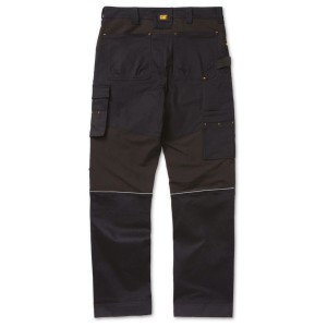 Pantalon de travail noir Cat® Tech Pro taille 40/32 avec poches cargo et genouillères.