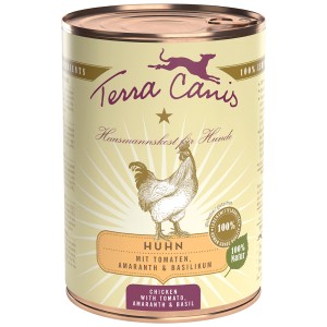Terra Canis Classic Pollo cibo umido per cani, lattina da 400g. Alimento completo per cani.