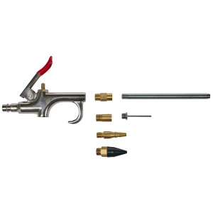 Set pistola ad aria compressa Einhell 7 pezzi con pistola, ugelli e adattatori per compressori.