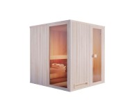 FinnTherm Sauna Miranda Natur 244 cm x 194 cm Wandstärke 40 mm